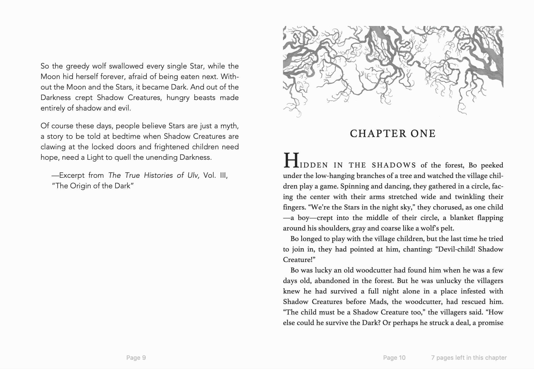 An example layout of a Young Adult title